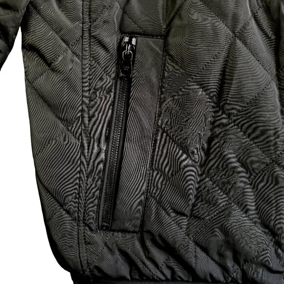 NWOT CALVIN KLEIN Quilted Bomber Jacket Black Mens S Zip Streetwear, Military - Picture 3 of 13
